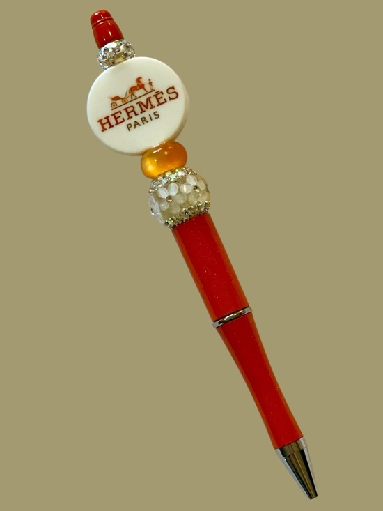 Alaska wild rose designs￼ Other - Orange Beaded Fashion Ballpoint Pen Handmade